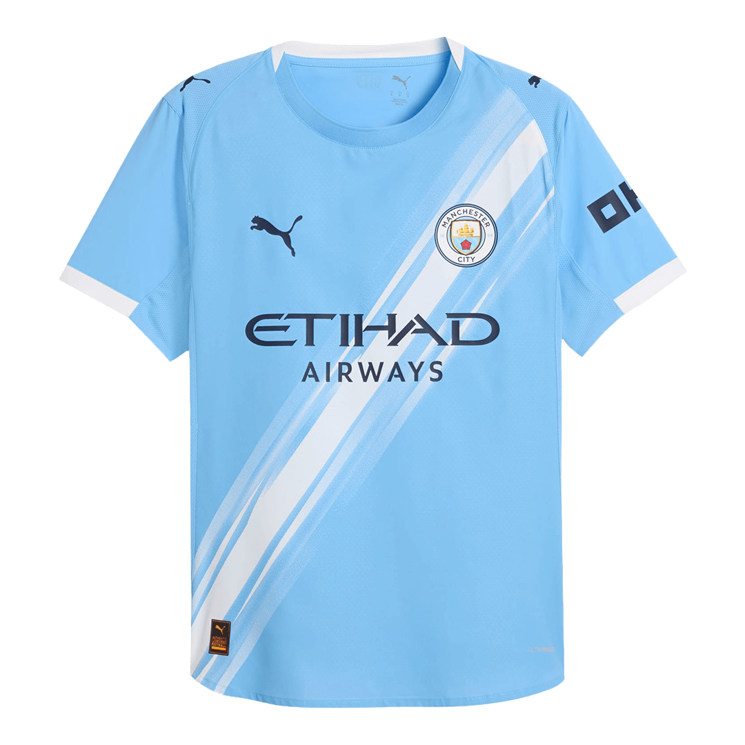 DE BRUYNE #17 Mens Manchester City Home Jersey 2025/26 - Player Version (Slim Fit)