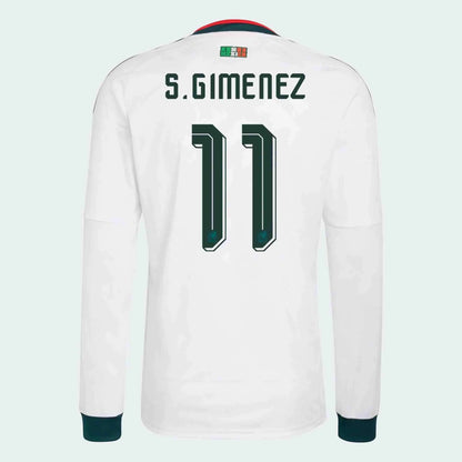 adidas 2026 Mexico Youth Stadium Away Long-Sleeve Soccer Jersey