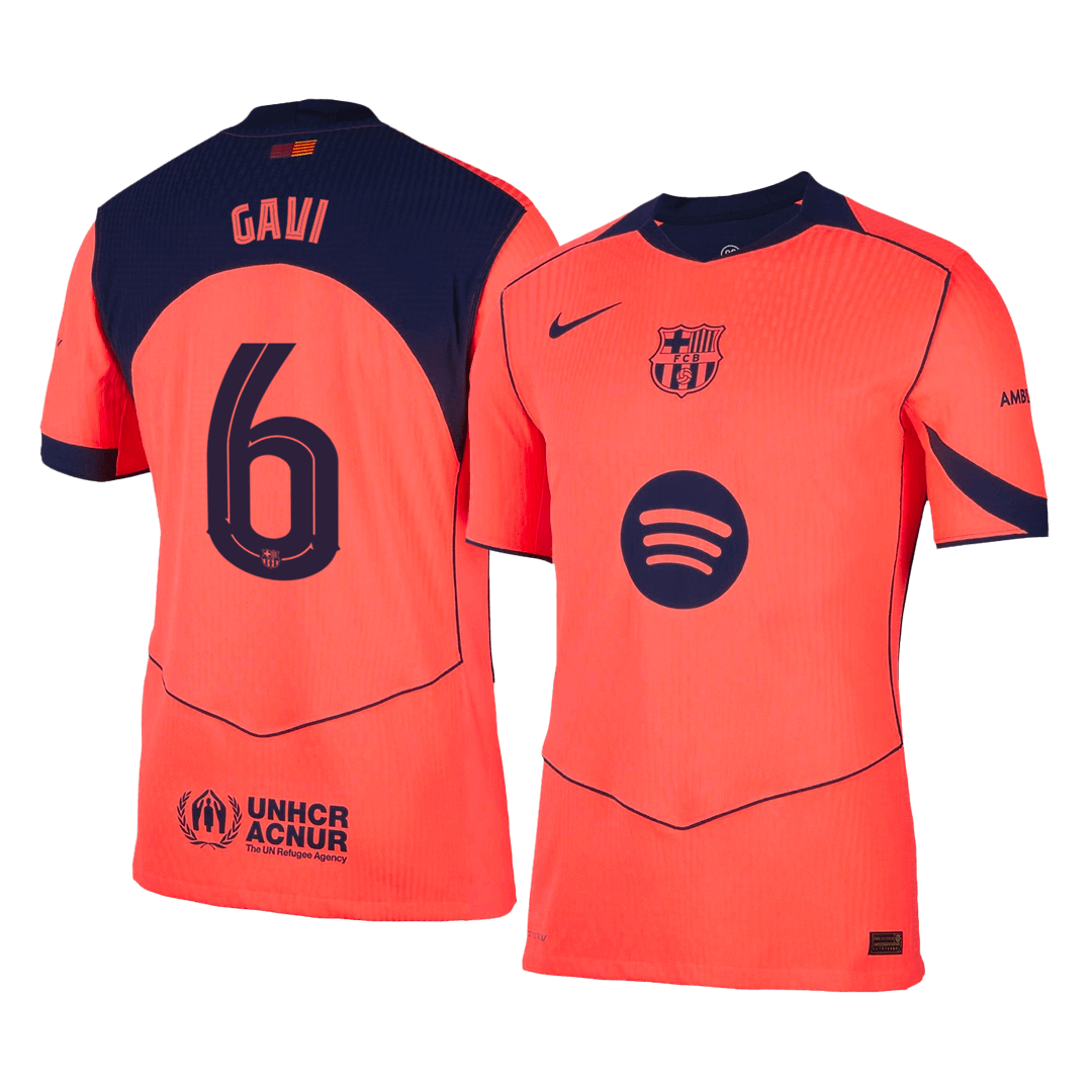 GAVI #6 Mens Barcelona Third Jersey 2025/26 UCL - Player Version (Slim Fit)