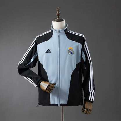 Real Madrid Windbreaker 2004-05 Football Jacket Black Grey