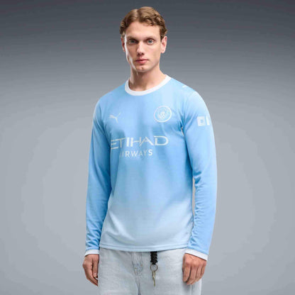 Puma 2026-27 Manchester City Men's Stadium Home Long-Sleeve Soccer Jersey