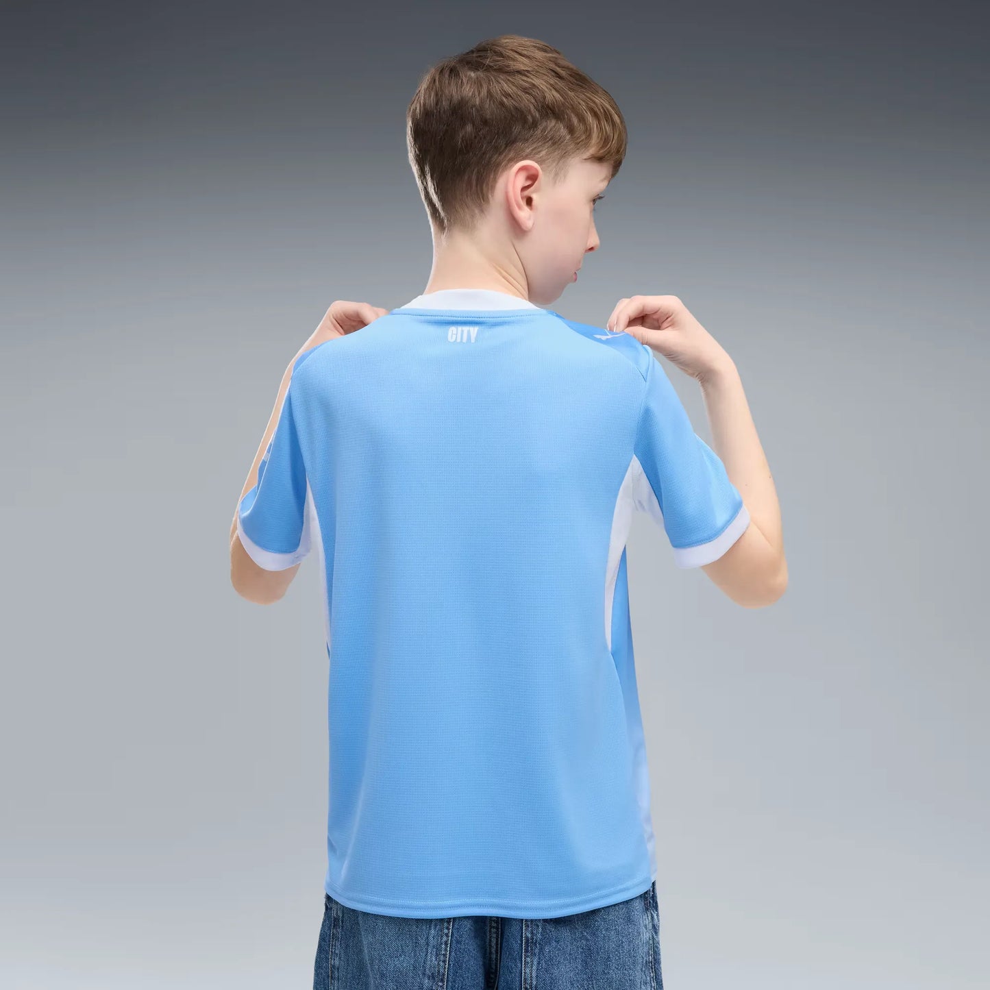 Puma 2026-27 Manchester City Youth Stadium Home Soccer Jersey