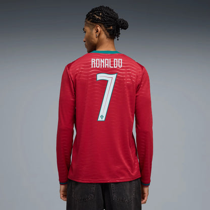 Puma 2026 Portugal Men's Stadium Home Ronaldo #7 Long-Sleeve Soccer Jersey