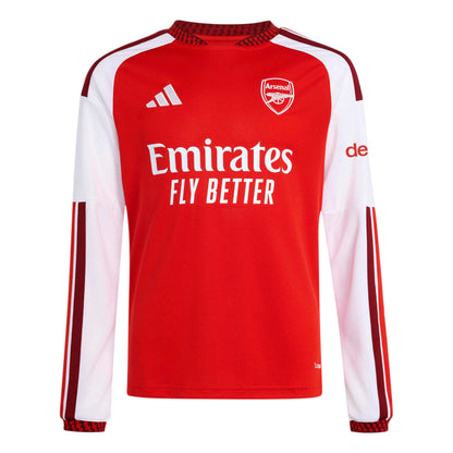 adidas 2026-27 Arsenal Youth Stadium Home Long-Sleeve Soccer Jersey