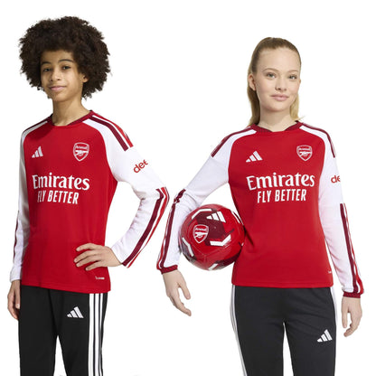 adidas 2026-27 Arsenal Youth Stadium Home Long-Sleeve Soccer Jersey