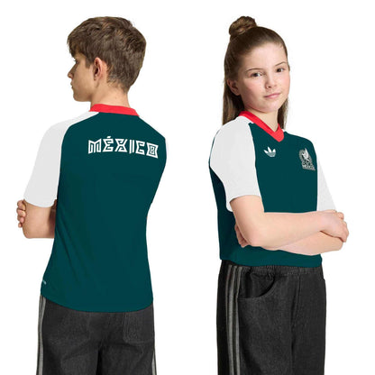adidas 2026 Mexico Youth Away Pre-Match Soccer Jersey