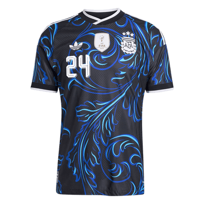E. FERNÁNDEZ #24 Mens Argentina World Cup Away Jersey 2026 - Player Version (Slim Fit)